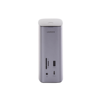 UGREEN - HUB USB-C (Docking Revodok Pro) 12 en 1 | 2 USB-A 3.0 | 1 USB-C PD Carga 100W | 1 USB-A 3.1 | 1 USB-C 3.1 | HDMI 4K | HDMI 8K Ultra HD | Display Port 4K | RJ45 (Gigabit) | Lector Tarjeta SD + Micro SD (TF) | Jack Audio 3.5mm.
