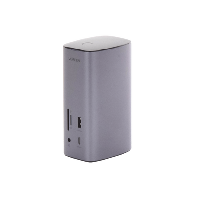 UGREEN - HUB USB-C (Docking Revodok Pro) 12 en 1 | 2 USB-A 3.0 | 1 USB-C PD Carga 100W | 1 USB-A 3.1 | 1 USB-C 3.1 | HDMI 4K | HDMI 8K Ultra HD | Display Port 4K | RJ45 (Gigabit) | Lector Tarjeta SD + Micro SD (TF) | Jack Audio 3.5mm.