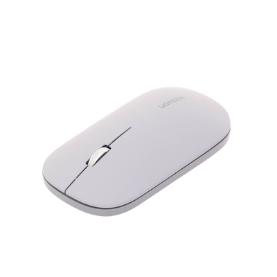 UGREEN - Mouse inalámbrico 2.4 GHz | Ultra Delgado y Silencioso | DPI 1000/1600/2000/4000 (Ajustable) | Alcance 10m | Scroll de Aluminio | Adaptable a diferentes superficies | Diseño suave al tacto | Contiene Receptor USB | Color Gris.
