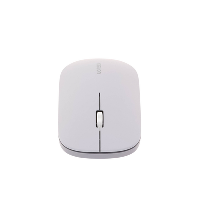 UGREEN - Mouse inalámbrico 2.4 GHz | Ultra Delgado y Silencioso | DPI 1000/1600/2000/4000 (Ajustable) | Alcance 10m | Scroll de Aluminio | Adaptable a diferentes superficies | Diseño suave al tacto | Contiene Receptor USB | Color Gris.