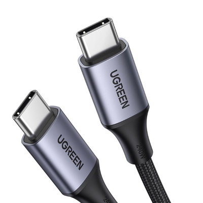 UGREEN - Cable USB-C a USB-C / 2 m (6.6 ft) / Carga 240W / PD3.1 / 480 Mbps / Aluminio / Nylon Trenzado