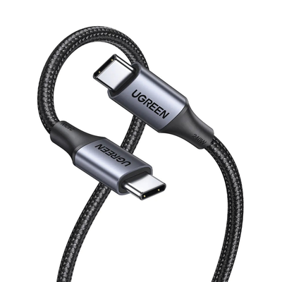 UGREEN - Cable USB-C a USB-C / 2 m (6.6 ft) / Carga 240W / PD3.1 / 480 Mbps / Aluminio / Nylon Trenzado