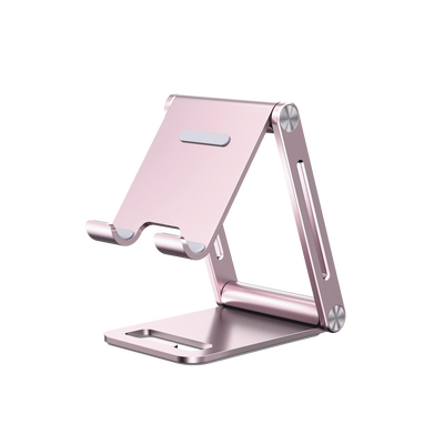 UGREEN - Soporte para Teléfono Celular de Aluminio / Angulo Ajustable / Amplia Compatibilidad con dispositivos de 4.7'' a 7.9'' / Antideslizante / Antiarañazos / Plegable / Color Rosa