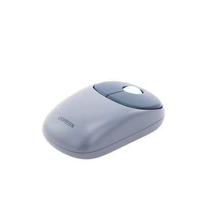 UGREEN - Mouse Inalámbrico FUN | Recargable| 2.4G & Bluetooth | 4 Niveles de DPI | Silencioso | Ergonómico | 5 Botones | Compatible con Windows, macOS 10.5, Android iOS Linux y Chrome OS | Color Azul.