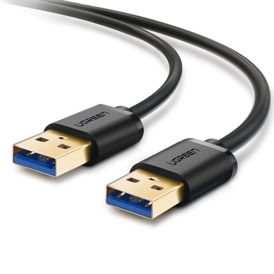 UGREEN - Cable USB-A 3.0 a  USB-A 3.0 / 3 Metros / Macho a Macho / Conector Niquelado / Núcleo de Cobre Estañado / Blindaje Múltiple / Velocidad 5Gbps / No Requiere Controlador / Compatible con USB 2.0 Y USB 1.1