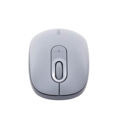UGREEN - Mouse Inalámbrico 2.4G 800/1200/1600/2400 DPI | Función de 3 botones | Alcance 10m | Silencioso |  Ergonómico | Anti-caída y Anti-interferencias | Batería Alcalina AA incluida  | Color Grey.