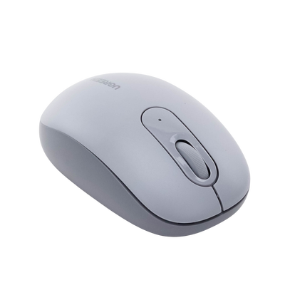 UGREEN - Mouse Inalámbrico 2.4G 800/1200/1600/2400 DPI | Función de 3 botones | Alcance 10m | Silencioso |  Ergonómico | Anti-caída y Anti-interferencias | Batería Alcalina AA incluida  | Color Grey.