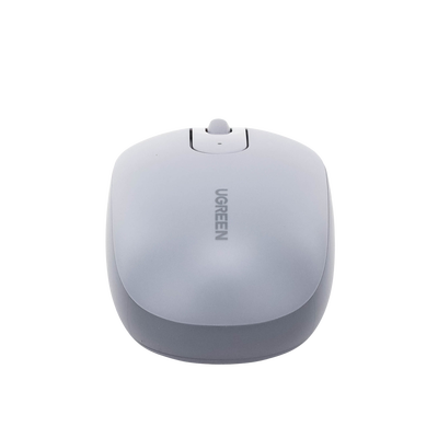 UGREEN - Mouse Inalámbrico 2.4G 800/1200/1600/2400 DPI | Función de 3 botones | Alcance 10m | Silencioso |  Ergonómico | Anti-caída y Anti-interferencias | Batería Alcalina AA incluida  | Color Grey.