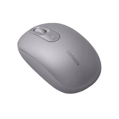 UGREEN - Mouse Inalámbrico 2.4G 800/1200/1600/2400 DPI | Función de 3 botones | Alcance 10m | Silencioso |  Ergonómico | Anti-caída y Anti-interferencias | Batería Alcalina AA incluida  | Color Grey.