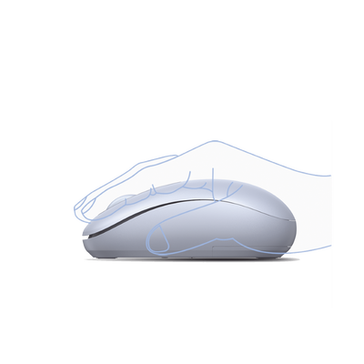 UGREEN - Mouse Inalámbrico 2.4G 800/1200/1600/2400 DPI | Función de 3 botones | Alcance 10m | Silencioso |  Ergonómico | Anti-caída y Anti-interferencias | Batería Alcalina AA incluida  | Color Dusty Blue.