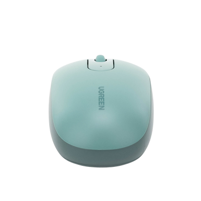 UGREEN - Mouse Inalámbrico 2.4G 800/1200/1600/2400 DPI | Función de 3 botones | Alcance 10m | Silencioso |  Ergonómico | Anti-caída y Anti-interferencias | Batería Alcalina AA incluida  | Color Green.