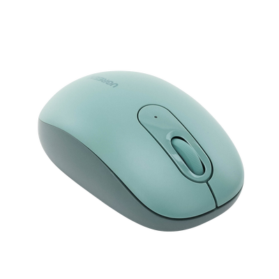 UGREEN - Mouse Inalámbrico 2.4G 800/1200/1600/2400 DPI | Función de 3 botones | Alcance 10m | Silencioso |  Ergonómico | Anti-caída y Anti-interferencias | Batería Alcalina AA incluida  | Color Green.