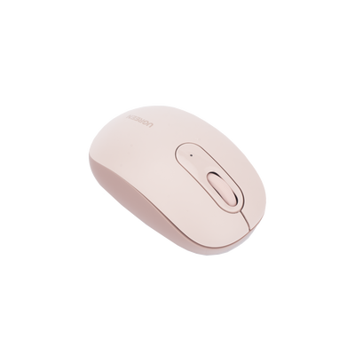 UGREEN - Mouse Inalámbrico 2.4G 800/1200/1600/2400 DPI | Función de 3 botones | Alcance 10m | Silencioso |  Ergonómico | Anti-caída y Anti-interferencias | Batería Alcalina AA incluida  | Color Dusty Pink.