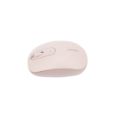 UGREEN - Mouse Inalámbrico 2.4G 800/1200/1600/2400 DPI | Función de 3 botones | Alcance 10m | Silencioso |  Ergonómico | Anti-caída y Anti-interferencias | Batería Alcalina AA incluida  | Color Dusty Pink.
