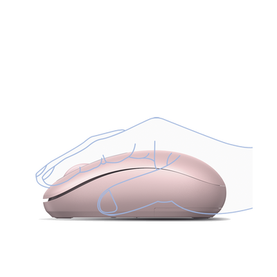 UGREEN - Mouse Inalámbrico 2.4G 800/1200/1600/2400 DPI | Función de 3 botones | Alcance 10m | Silencioso |  Ergonómico | Anti-caída y Anti-interferencias | Batería Alcalina AA incluida  | Color Dusty Pink.