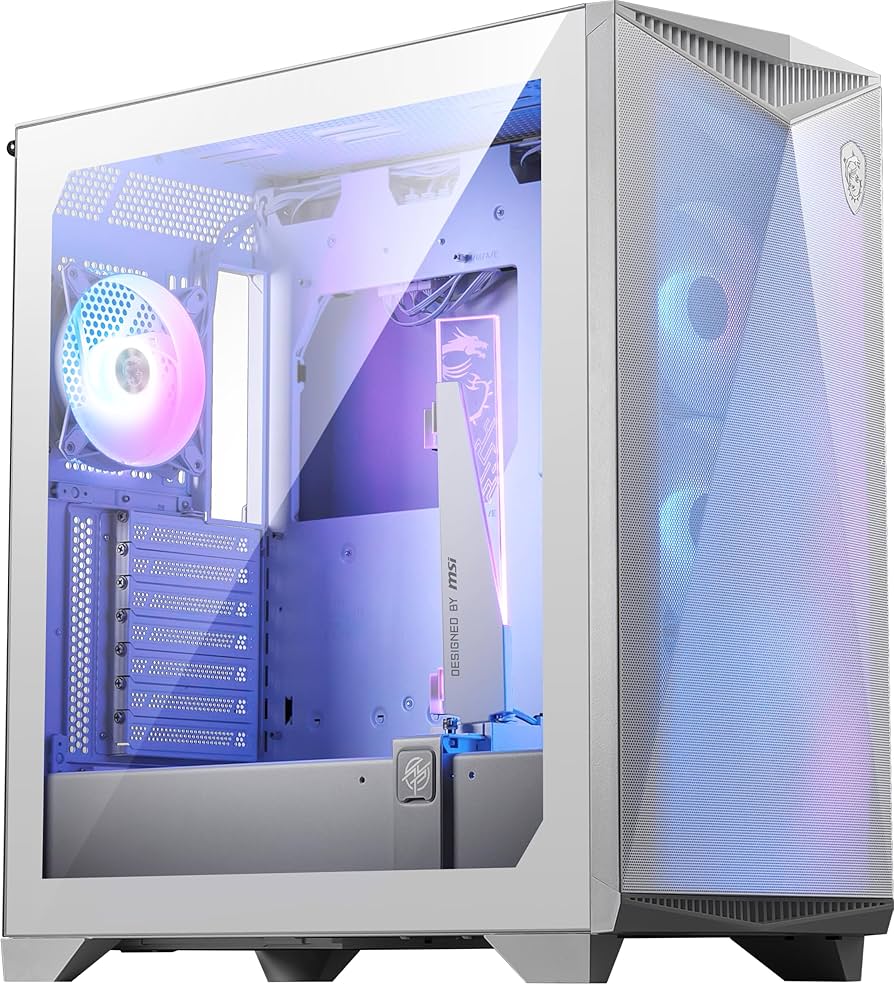 MSI - GABINETE MSI MPG GUNGNIR 300R AIRFLOW WHITE BLANCOVIDRIO TEMPLADO 4 VENTILADOR ARG BATX S FUEN