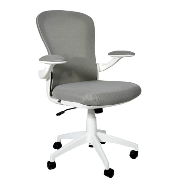 Silla Operativa de Brazo Abatible H6 Mesh Gris