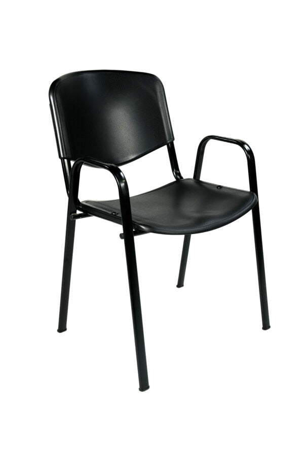 Silla de visita Genova con brazos respaldo y asiento en plastico