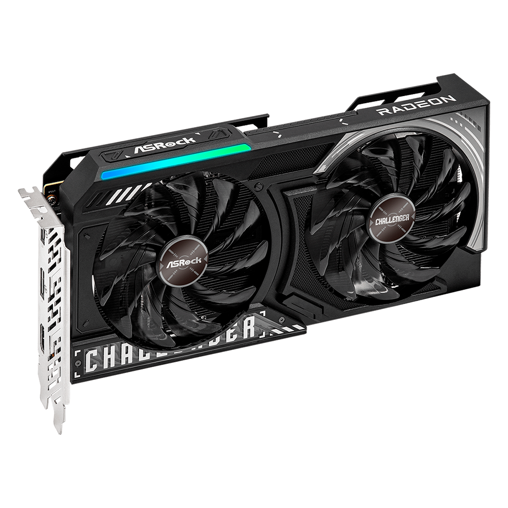 AMD - Tarjeta de Video AMD Asrock Challenger Radeon RX9060XT 8GB OC Dual Fan GDDR6 PCIe 5.0 1xHDMI 2xDP