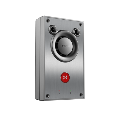 FANVIL - Intercomunicador IP, Altavoz 10W, 2 relevadores con botón para llamada, anti-vandálico, IP66 e IK10, PoE