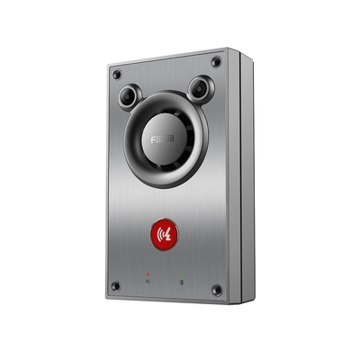 FANVIL - Intercomunicador IP, Altavoz 10W, 2 relevadores con botón para llamada, anti-vandálico, IP66 e IK10, PoE