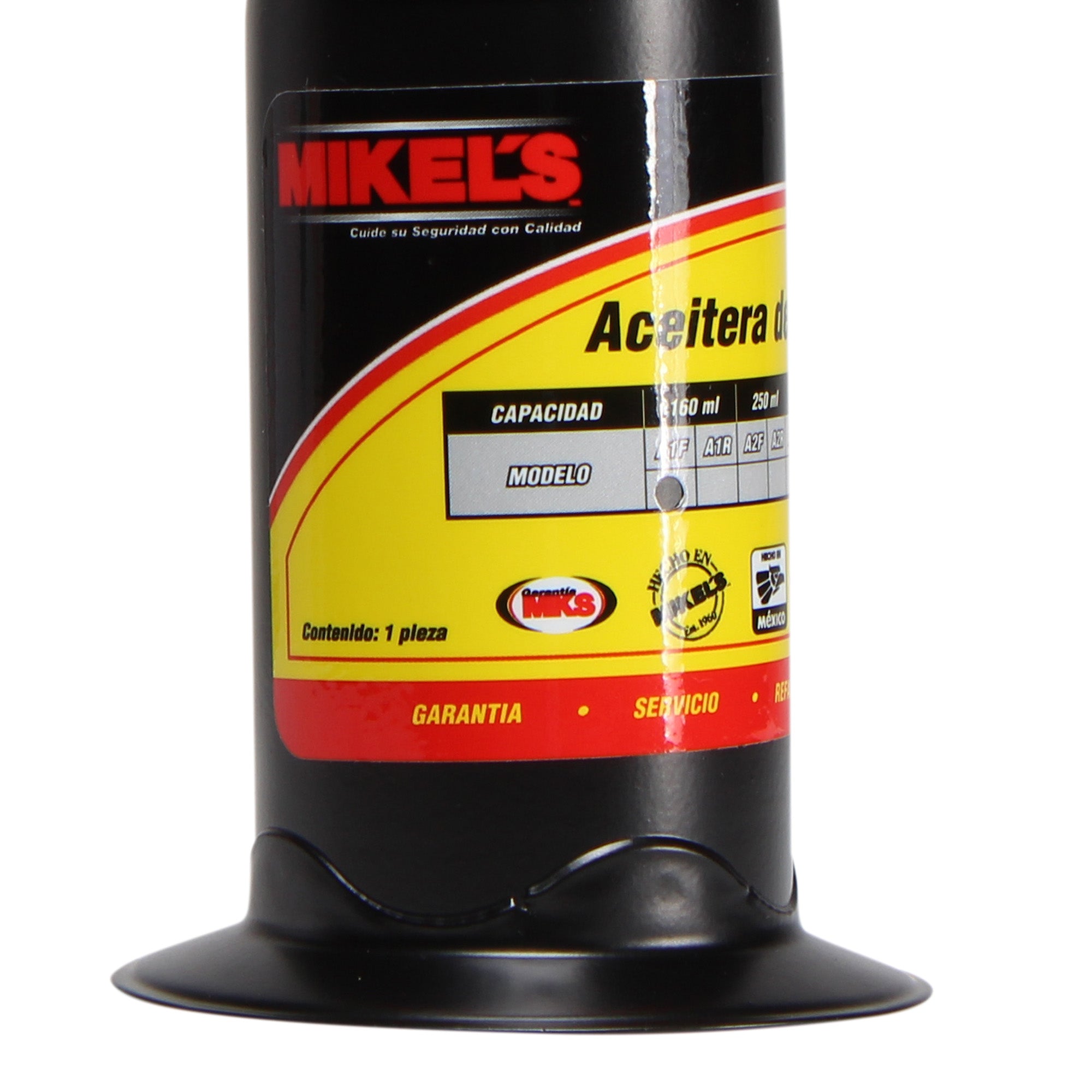 Aceitera de presión, bote de acero, tubo flexible (160 ml)