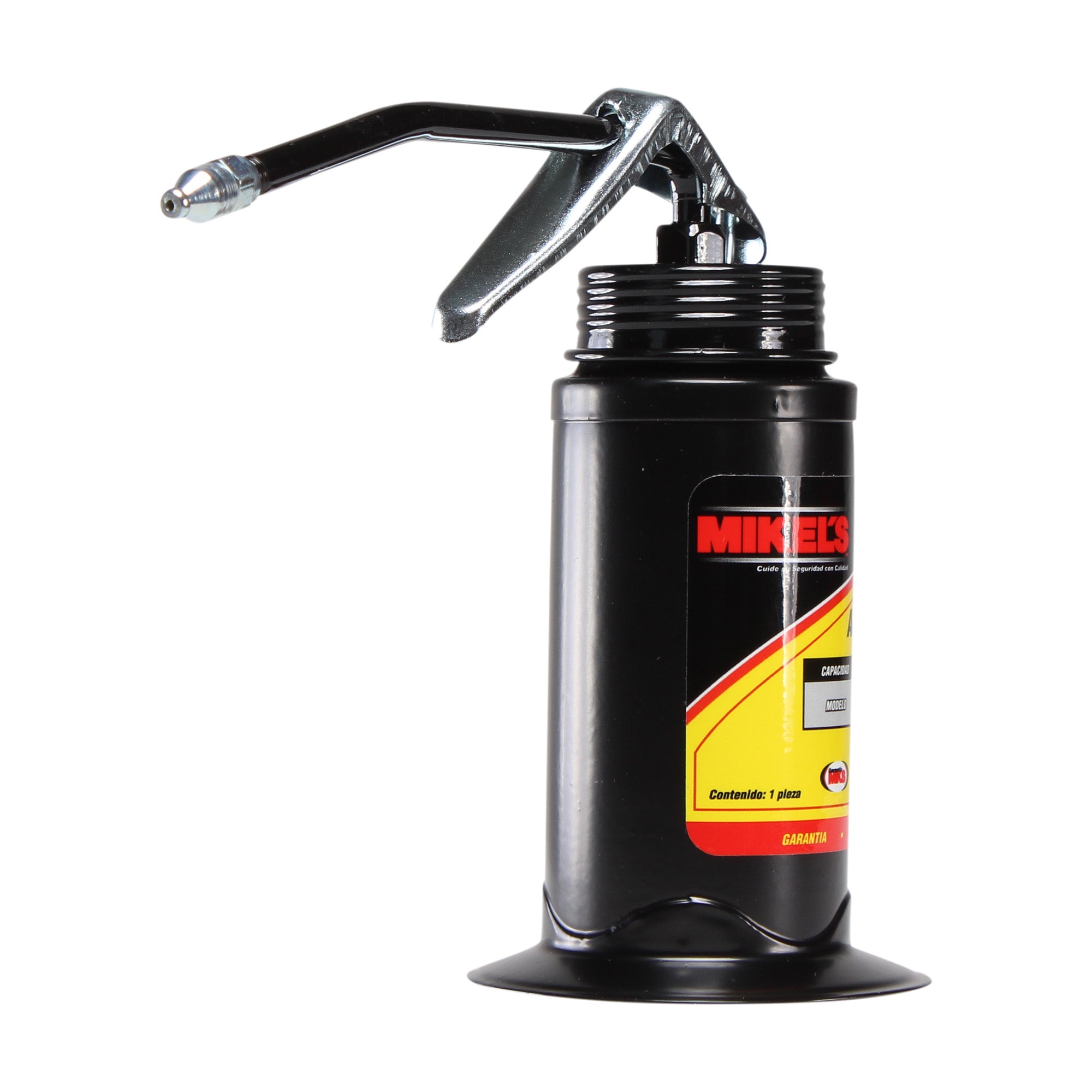 Aceitera de presión, bote de acero, tubo rígido (160 ml)