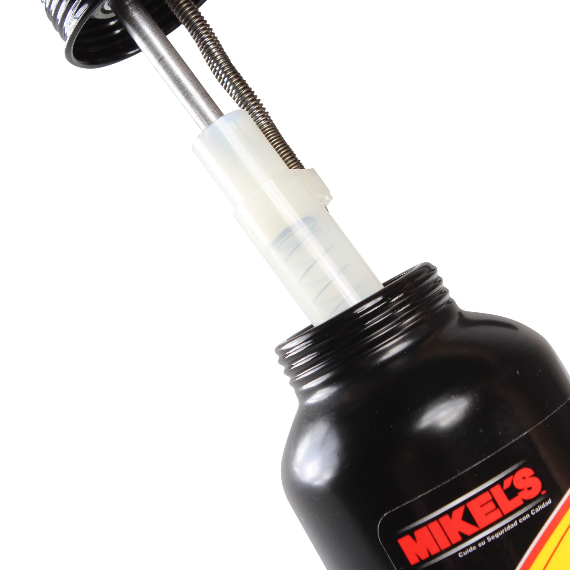 Aceitera de presión, bote de acero, tubo flexible (250 ml)