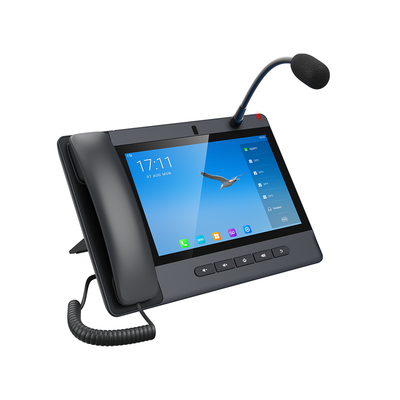 FANVIL - Teléfono IP Android 9.0 Empresarial para voceo 20 líneas SIP, pantalla táctil, Wi-Fi y Bluetooth, PoE, Voceo/ Musica por Multicast, puertos Gigabit, soporta recepción de video.