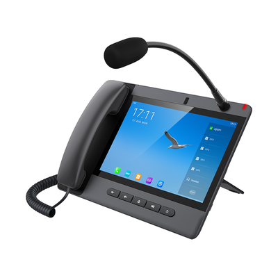 FANVIL - Teléfono IP Android 9.0 Empresarial para voceo 20 líneas SIP, pantalla táctil, Wi-Fi y Bluetooth, PoE, Voceo/ Musica por Multicast, puertos Gigabit, soporta recepción de video.