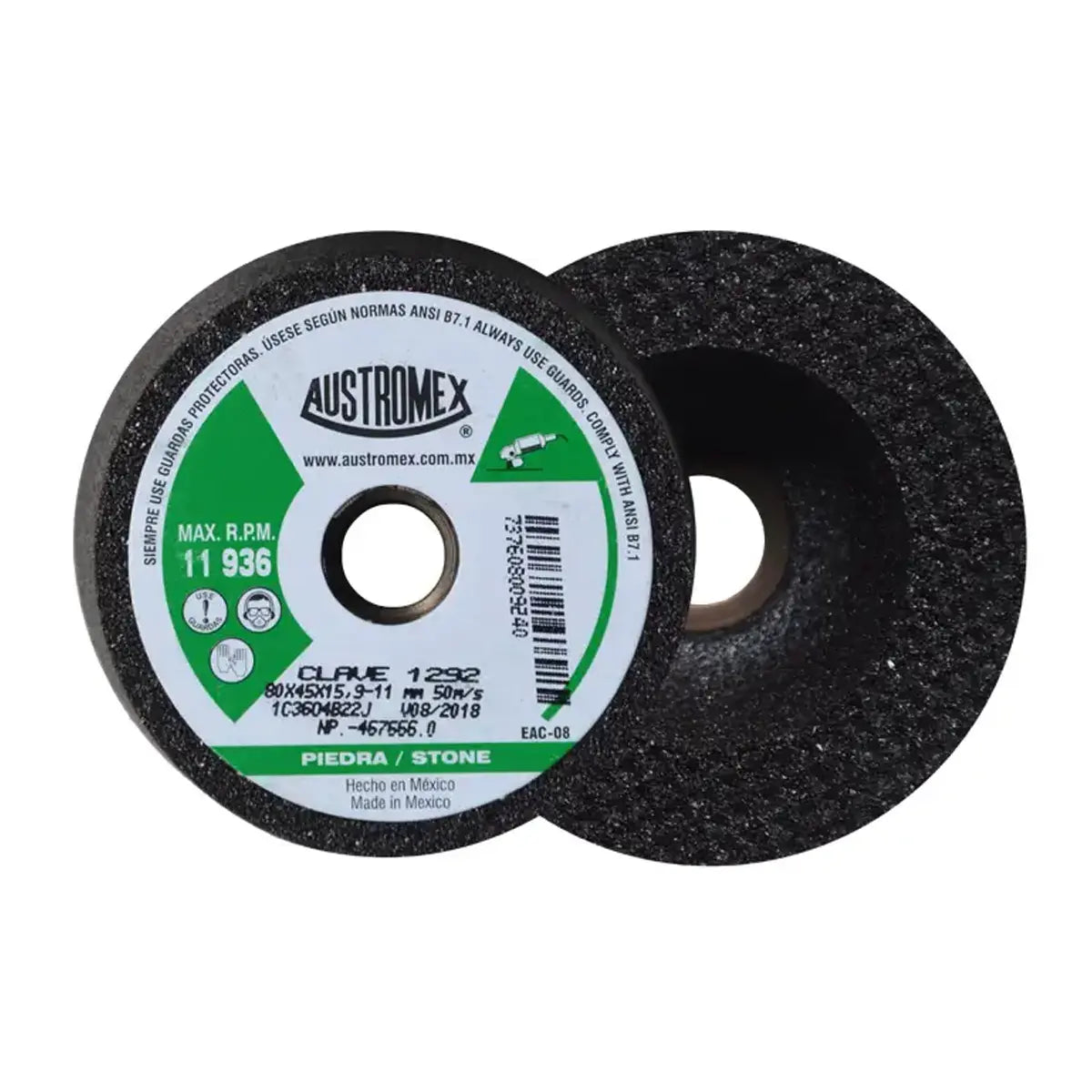 Copa Abrasiva 3-5/32"X1-3/4"X5/8-11 Grano 36 (Uso En Pied-Conc-Ladr-Marm-Gran) Chip-Cut