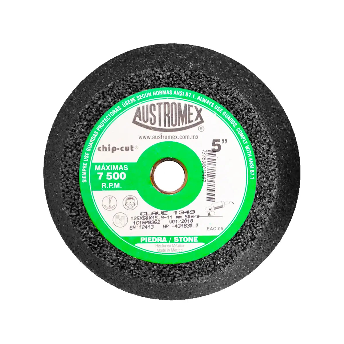 Copa Abrasiva 5"X2"X5/8-11 Grano 16 (Uso En Pied-Conc-Ladr-Marm-Gran) Chip-Cut