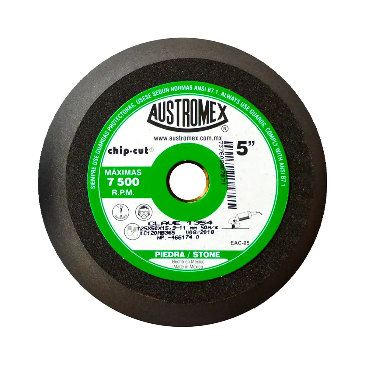 Copa Abrasiva 5"X2"X5/8-11 Grano 120 (Uso En Pied-Conc-Ladr-Marm-Gran) Chip-Cut