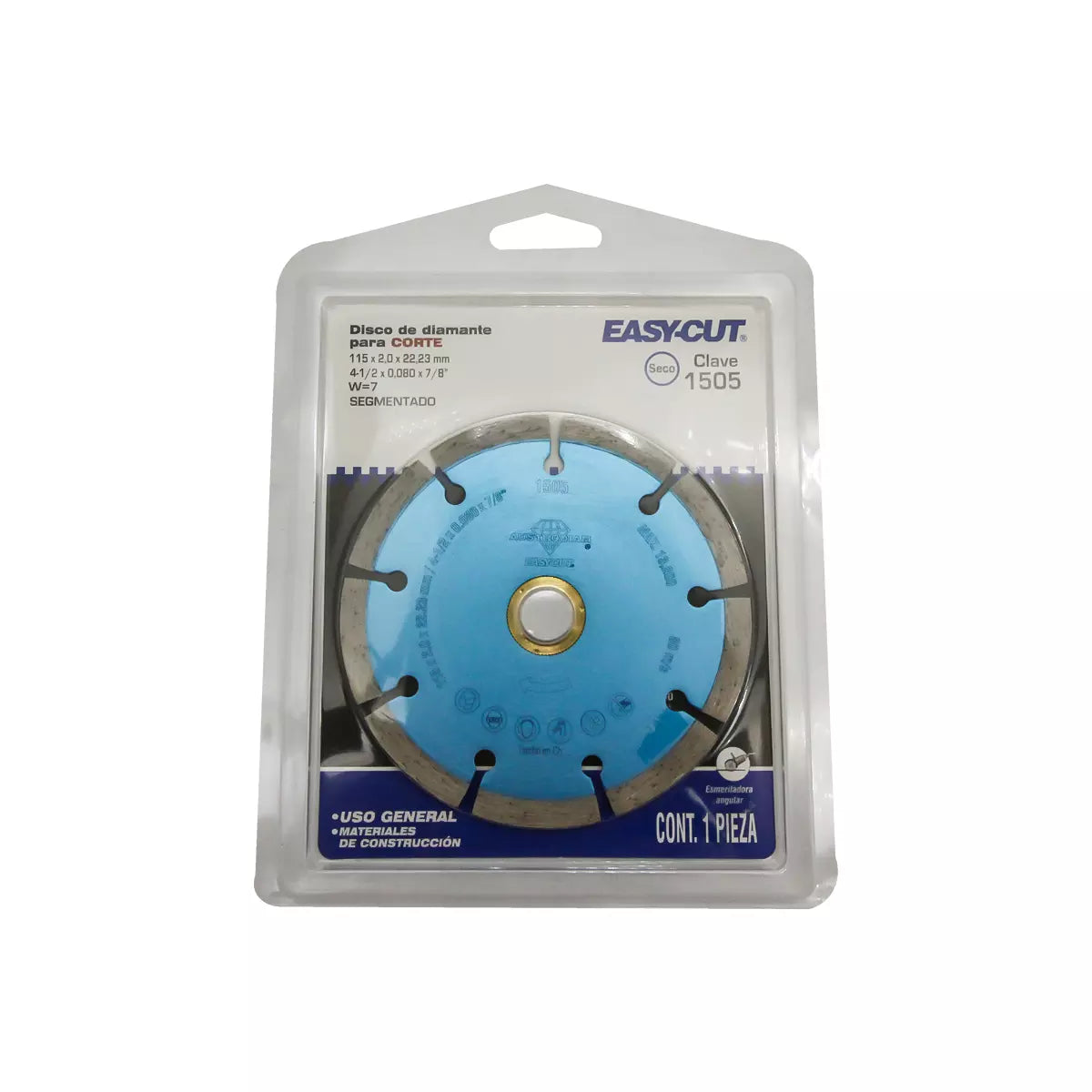 Disco De Diamante 4.1/2"X0.08"X7/8" Segmentado Usos Generales (Easy-Cut)