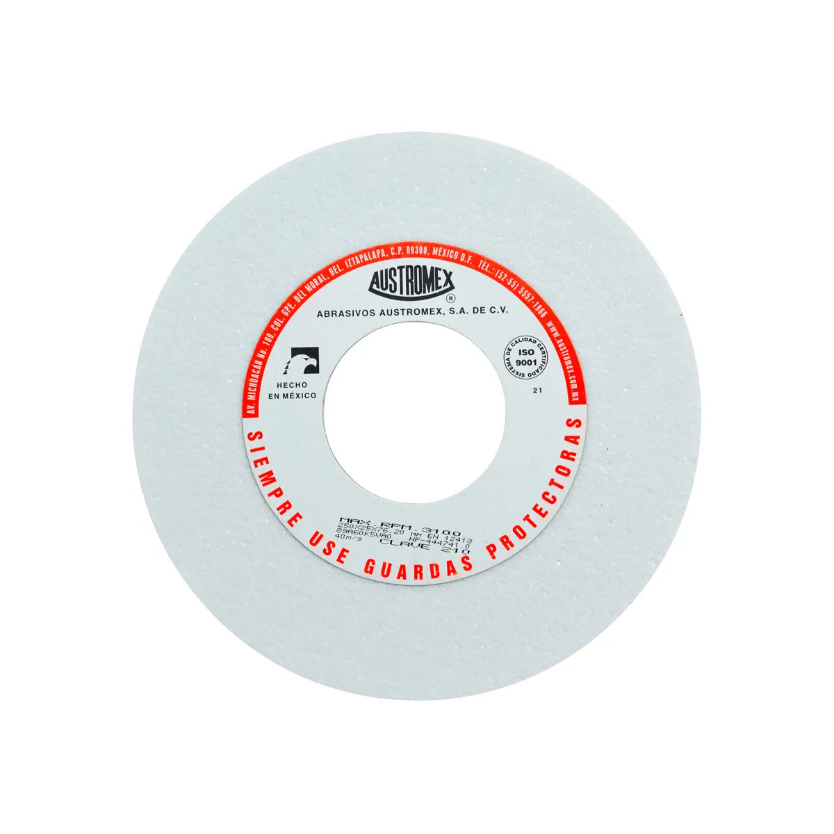 Piedra Abrasiva T-1 10"X1"X3" G60 Blanca Uso Gral-Metal-Rectificar-Carbon