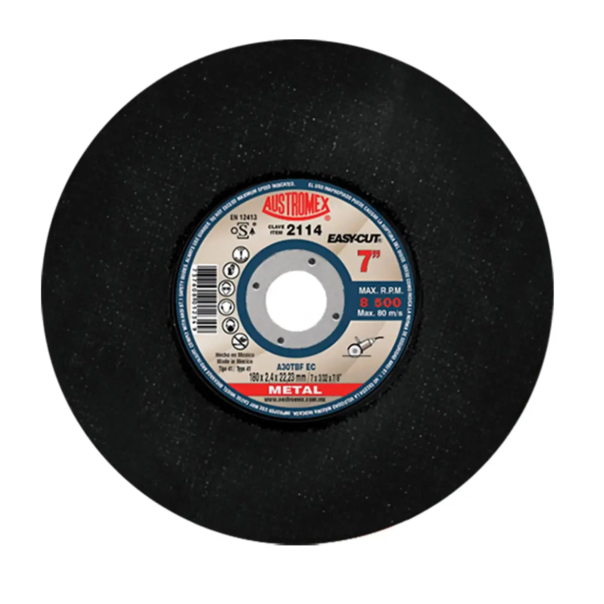 Disco Para Corte De Metal 7"X3/32"X7/8" Larga Duracion (Easy-Cut)