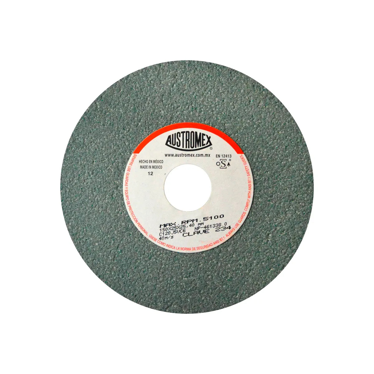 Piedra Abrasiva T-1 6"X1"X1"G120 Verde Fino Esmerilar-Rectificar-Afilar C.tungs