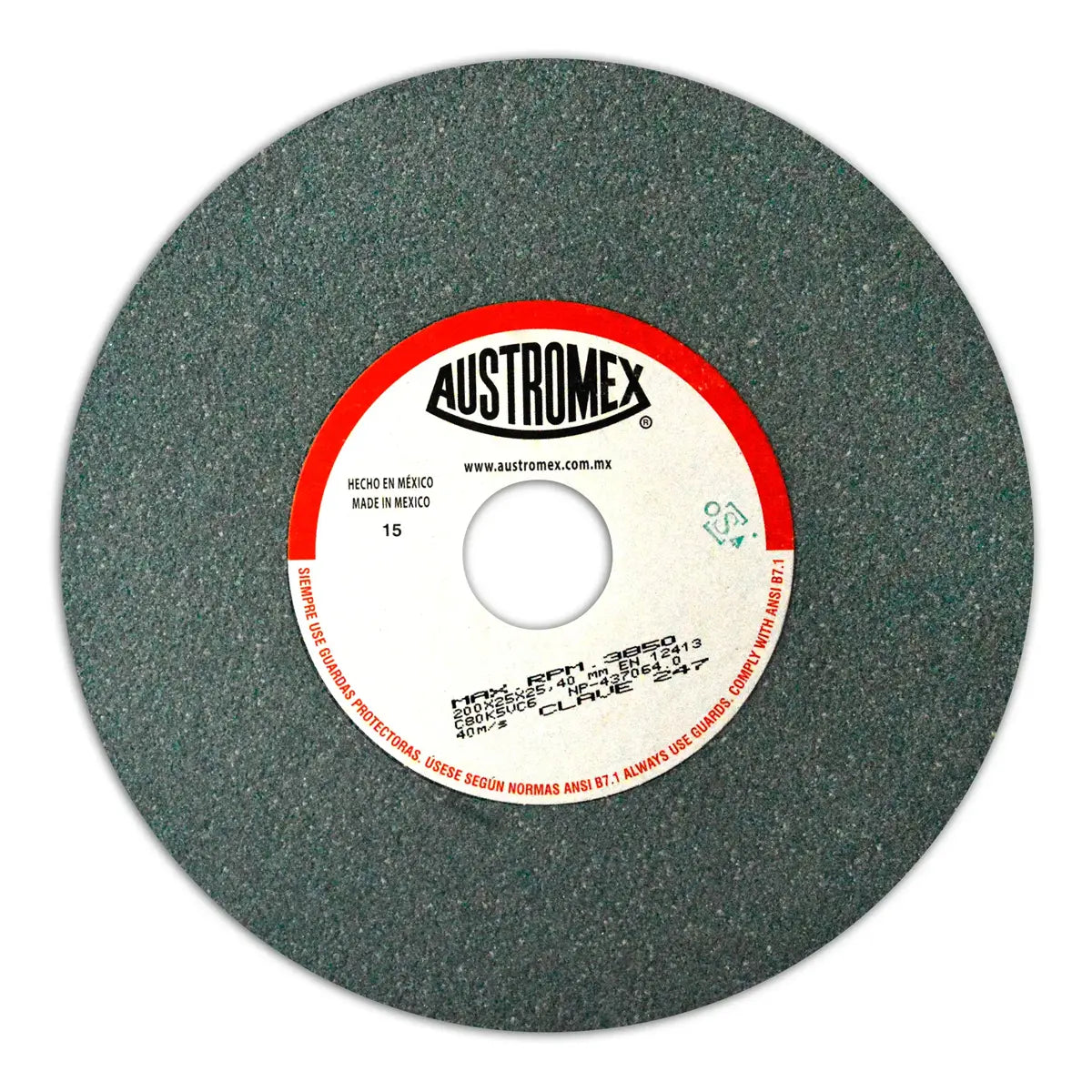 Piedra Abrasiva T-1 8"X1"X1"G80 Verde Fino Esmerilar-Rectificar-Afilar C.tungs