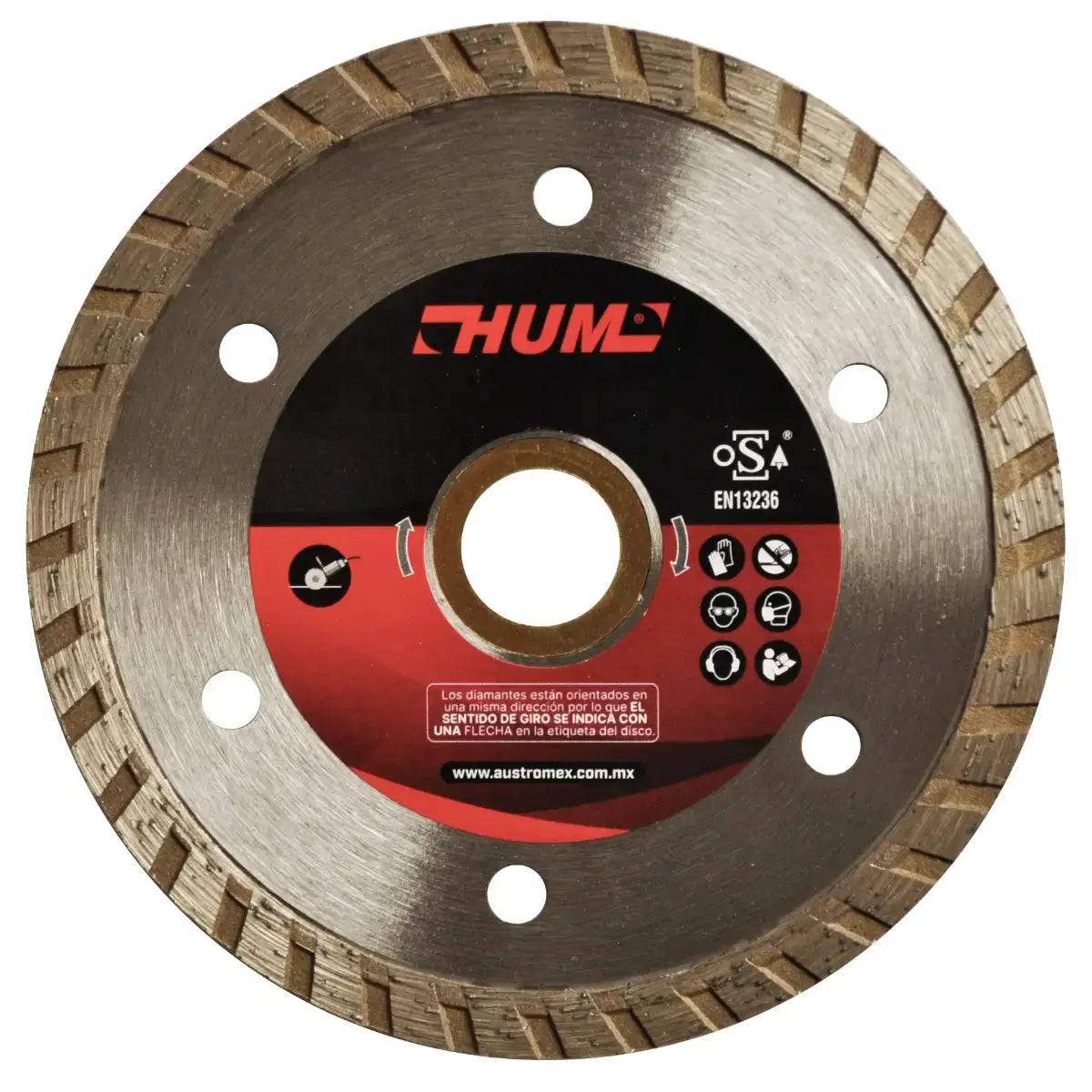 Disco De Diamante 4"X0.08X7/8" Turbo Usos Generales (Hum)