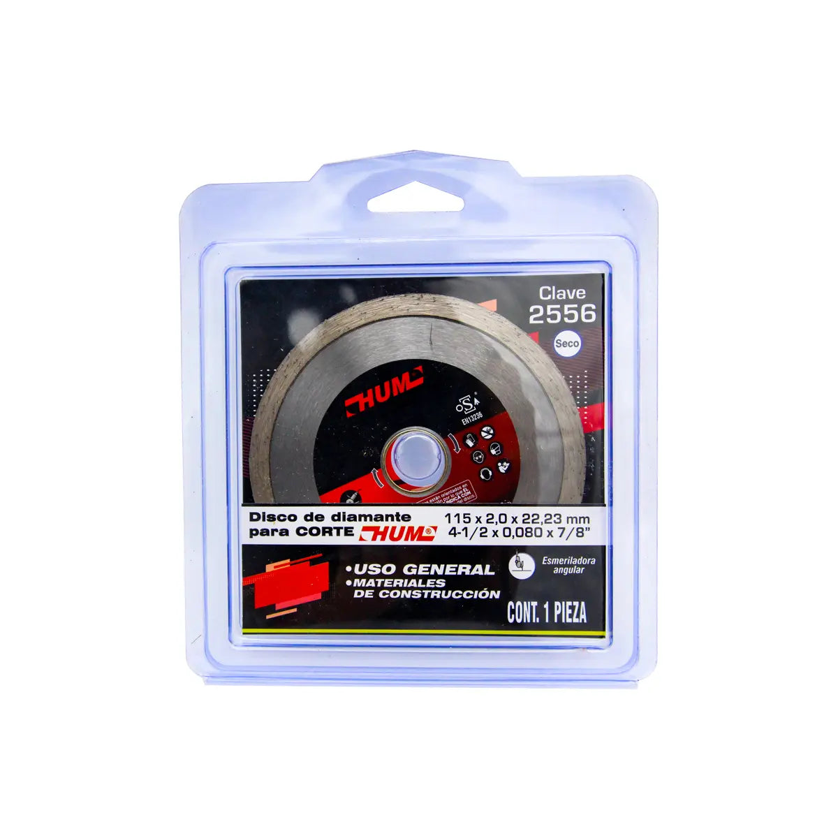 Disco De Diamante 4-1/2"X0.08X7/8" Rin Continuo Usos Generales (Hum)