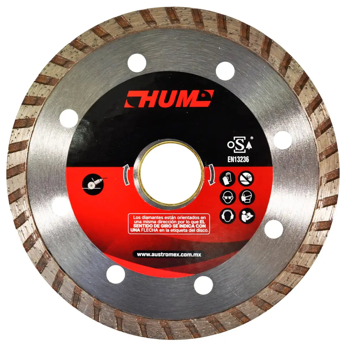 Disco De Diamante 4-1/2"X0.08X7/8" Turbo Usos Generales (Hum)