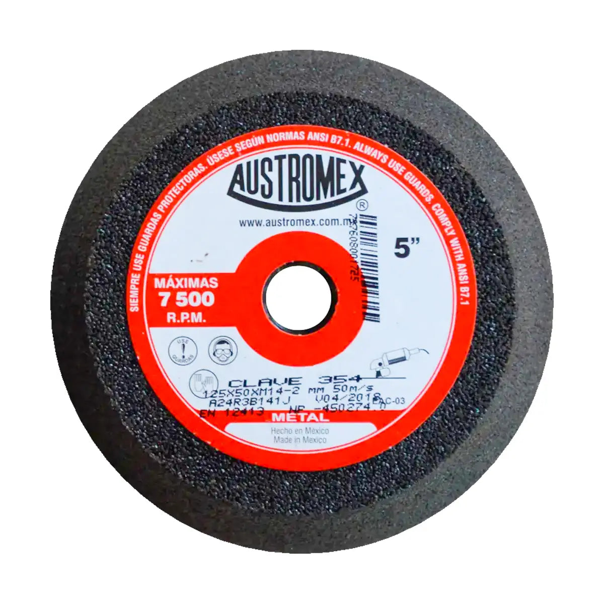 Copa Abrasiva 5"X2"Xm14-2 Grano 60 (Uso Acero-Fundicion-Biseles)