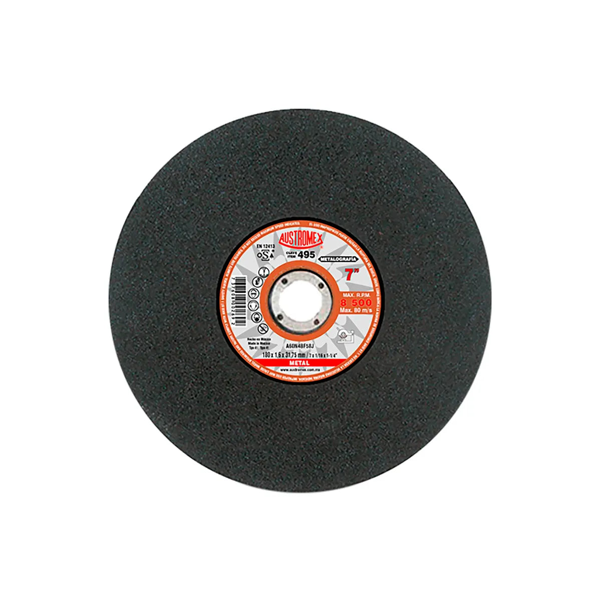 Disco Para Corte De Metalografica 7"X1/16"X1.1/4" Frio Y Rapido