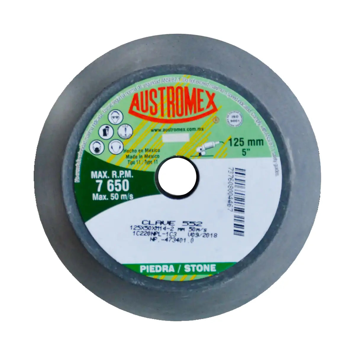 Copa Abrasiva 5"X2"Xm14-2 Shellac Gris (Uso En Marm-Gran)