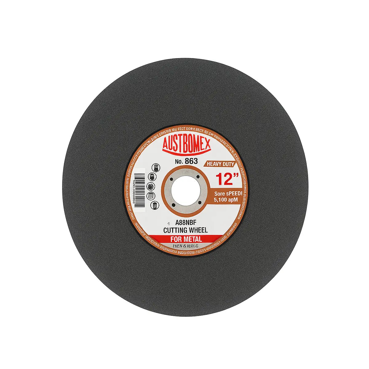 Disco Para Corte De Metalografica 12"X3/32"X1" Frio Y Rapido
