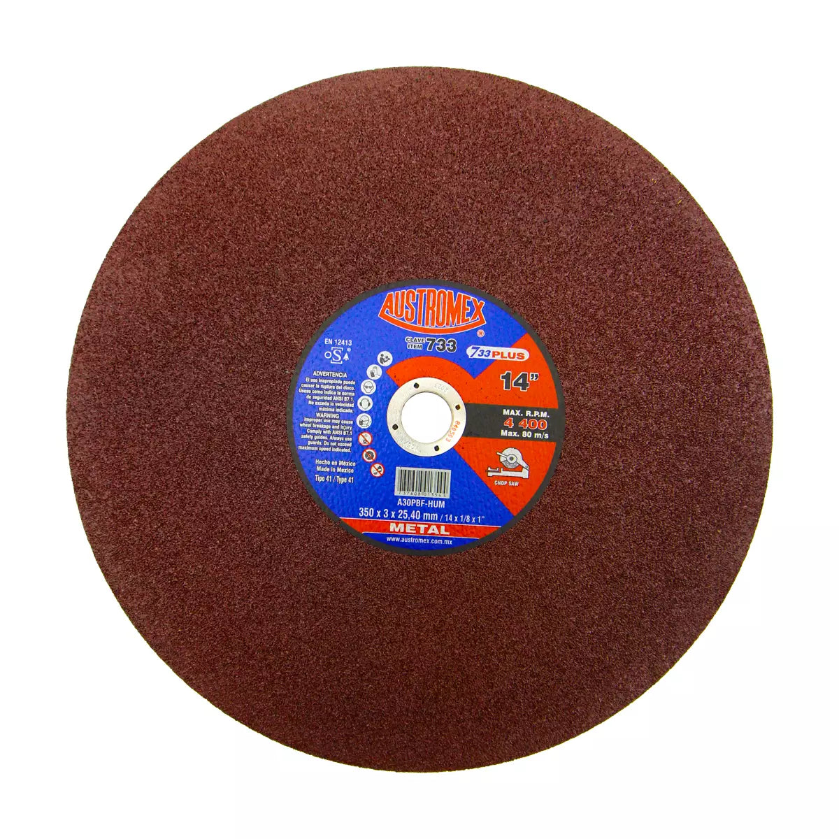 Disco Para Corte De Metal 14"X7/64"X1" Solidos (Hum)