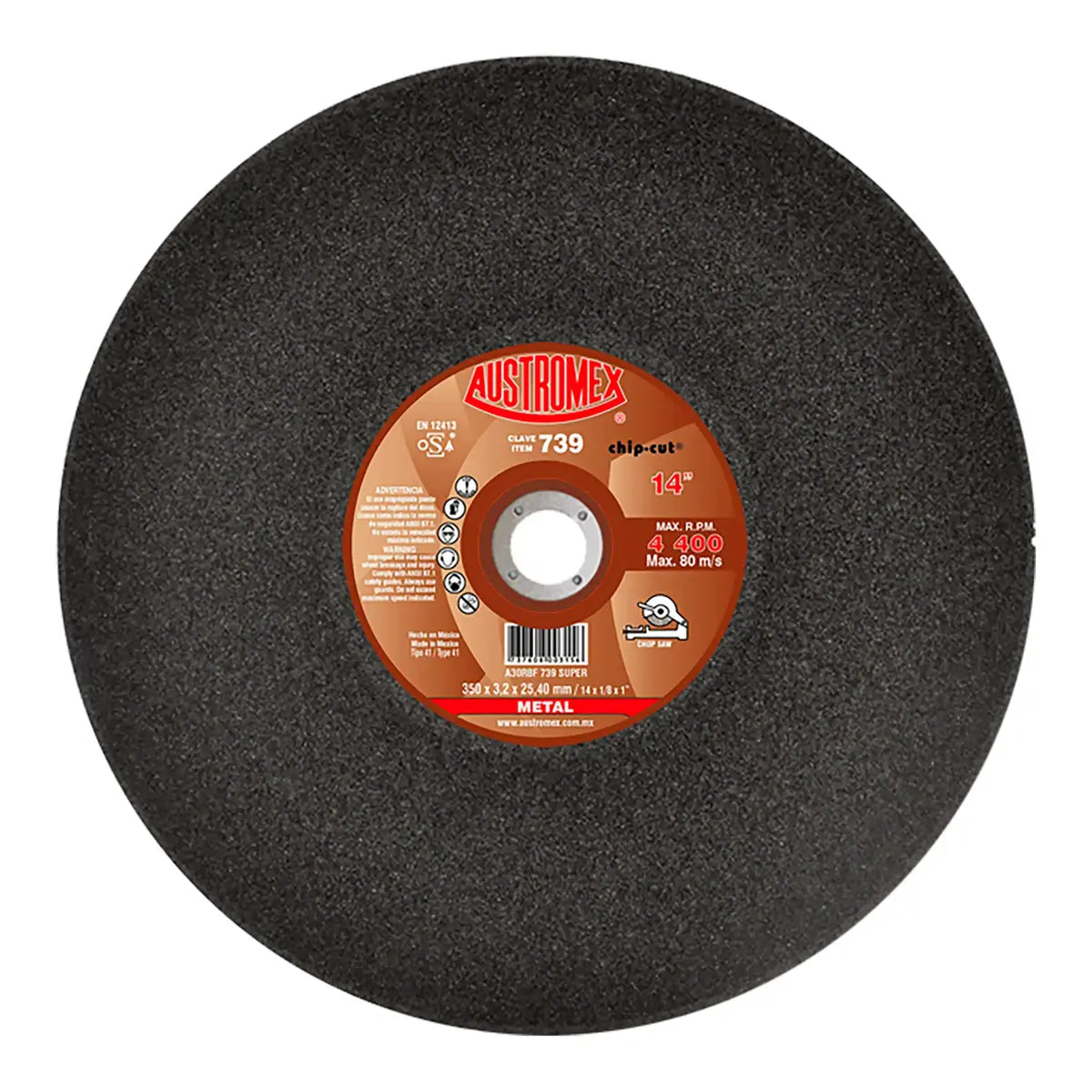 Disco Para Corte De Metal 14"X7/64"X1" Solidos (Chip-Cut)