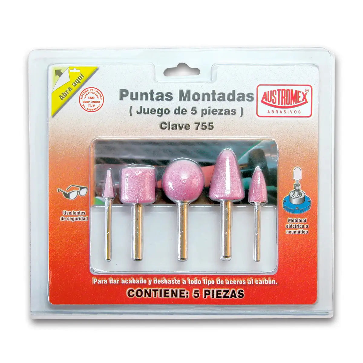 Juego De Puntas Montadas Rosas A-5, A-25, A-39, B-52, B-53 (5 Pzas)