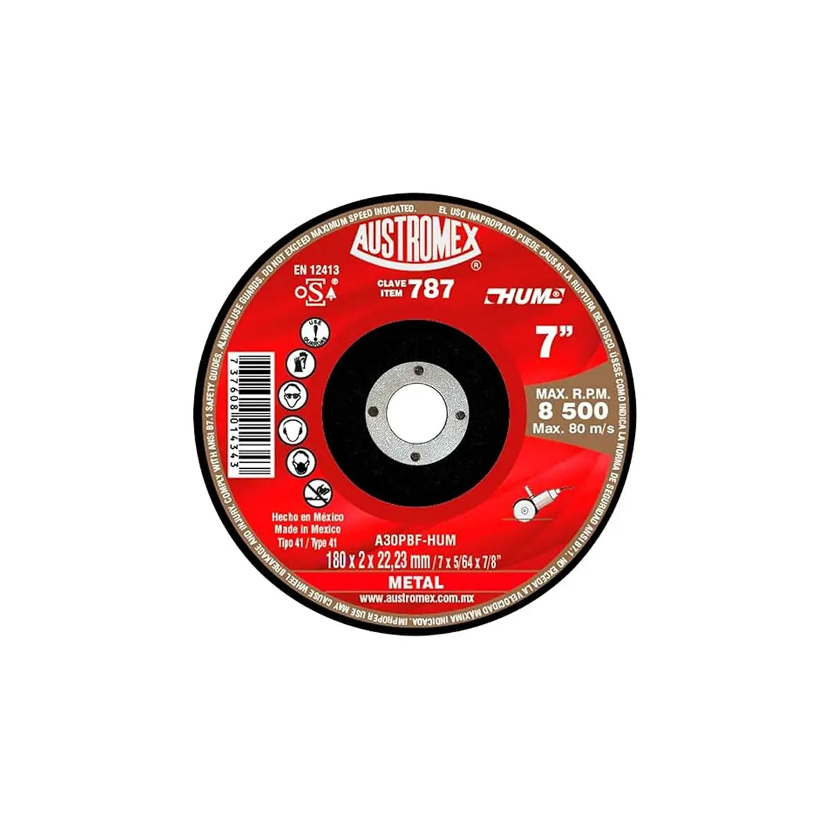 Disco Para Corte De Metal 7"X5/64"X7/8" (Hum)