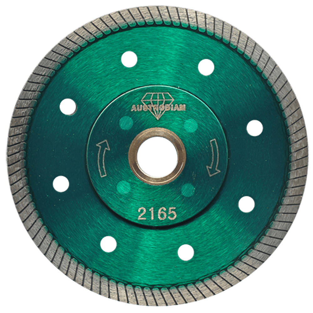 Disco De Diamante Turbo De 4-1/2" Verde Grano 60-80 Para Corte De Granito, Eco Diamond